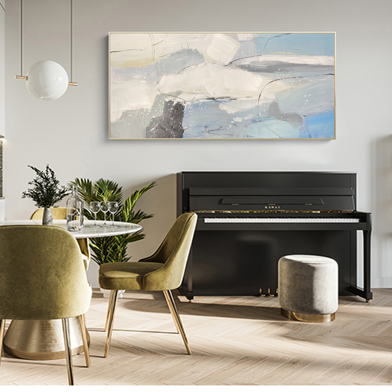 Neue Ankunft Reine handgemachte Malerei Abstrakte Zeitgenössische Leinwand Wandkunst Wohnzimmer Büro Dekorative Ölgemälde