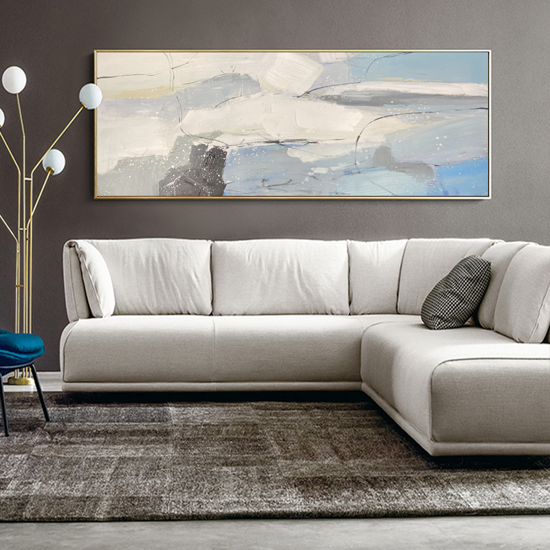 Neue Ankunft Reine handgemachte Malerei Abstrakte Zeitgenössische Leinwand Wandkunst Wohnzimmer Büro Dekorative Ölgemälde