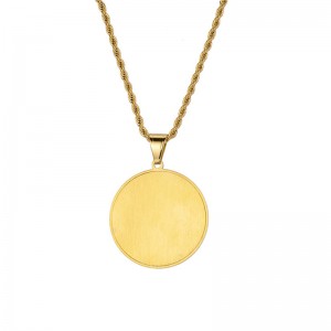 Hip-Hop-Doppel-Palm-Runde Karten-Halskette