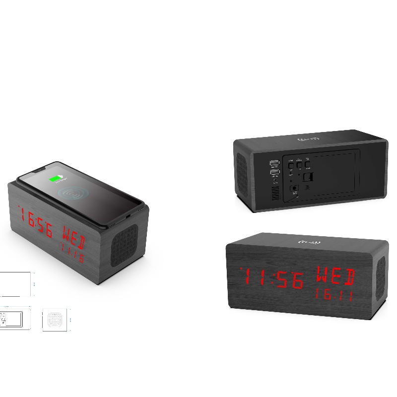 FB-CR8J780X Bluetooth Clock Radio mit QI Wireless Ladegerät