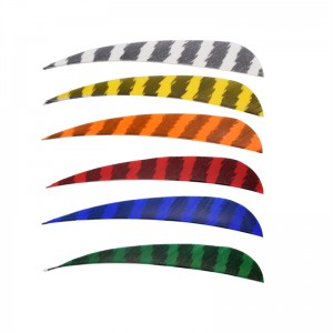 Nika Bogenschießen 172104 4inch Streamline Streifen Türkei Feder für Bogenschießen Carbon/aluminium Pfeilschießen