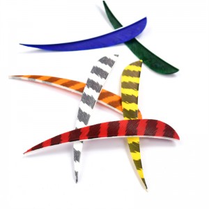 Nika Bogenschießen 172104 4inch Streamline Streifen Türkei Feder für Bogenschießen Carbon/aluminium Pfeilschießen