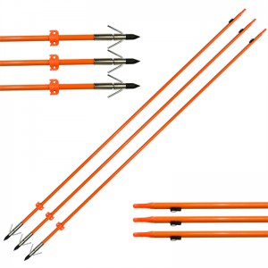110021-og Elong Outdoor OD8mm 32 Zoll Bowfishing Pfeil Fiberglas Welle Bogenschießenfischen mit