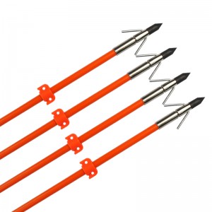 110021-og Elong Outdoor OD8mm 32 Zoll Bowfishing Pfeil Fiberglas Welle Bogenschießenfischen mit