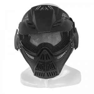 44MA07-BK Airsoft Maske Taktische Masken Vollwand mit Augenschutz für CS Survival Games Shooting