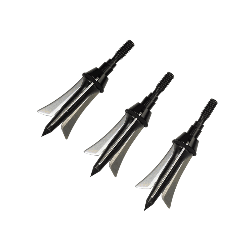 Nika Bogenschießen 15B022 3 Klingen Broadhead mit Edelstahlklingen Armbrust Jagdpfeilköpfe