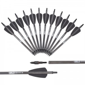 Nika Bogenschießen 113167-13 ID6.2mm 7,5 Zoll Kohlefaser Armbrustbolzen Cobra System Adder/R9/RX Bogenschießenschießen mit