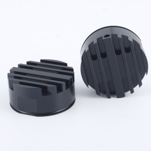 Benutzerdefinierte Extrusion CNC-Bearbeitung anodisiertes Rund aus Aluminium-Kühlkörper-Aluminium-Schwarz-LED-Profil-Kühlkörper