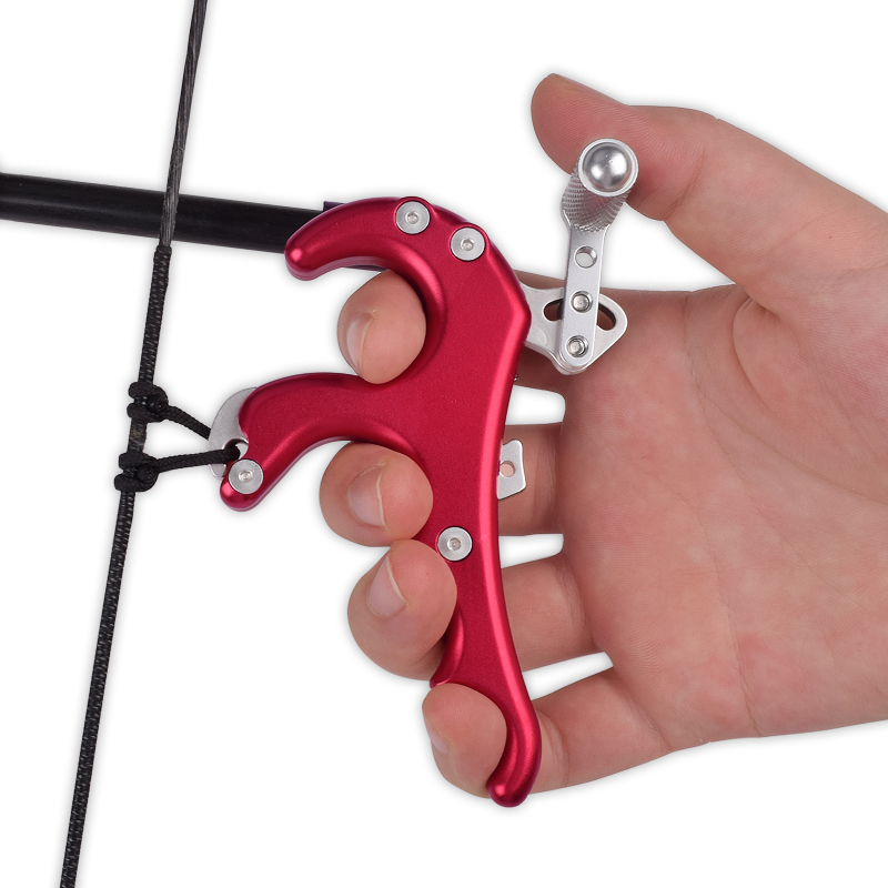 Nika Bogenschießen 42RA04-RD Daumen Freisetzung AIDS Aluminiumlegierung Bogenschießen Release Bug Jagd zum zusammengesetzten Bogen