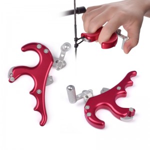 Nika Bogenschießen 42RA04-RD Daumen Freisetzung AIDS Aluminiumlegierung Bogenschießen Release Bug Jagd zum zusammengesetzten Bogen