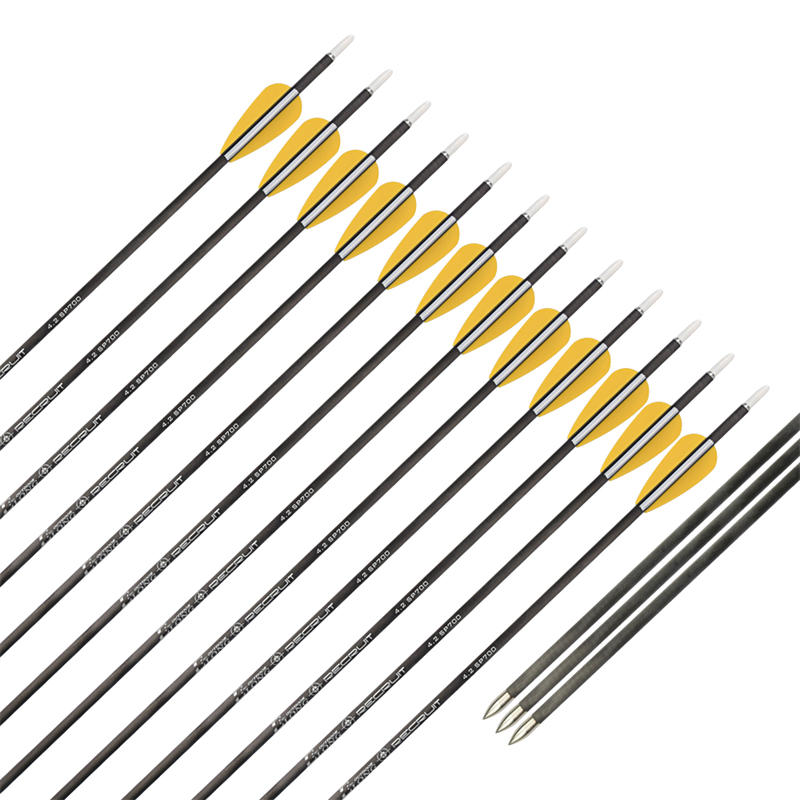 Elong Outdoor 110322 ID4.2mm SP700 Kohlefaser Pfeil Bogenschießen Recurve Bug Shoting