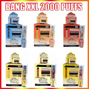 Bang XXL Einweg-Vape-Stift Elektronische Zigaretten-Gerät 800mAh-Batterie 6ml-Pods leerer Original-Dämpfe 2000 Puffs Kit Großhandel
