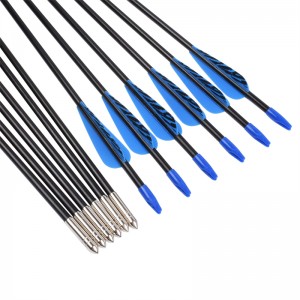 Elong Outdoor 110099 ID5mm 28inch Fiberglas Pfeil Tiger Muster Vane Bogenschießenschießen mit