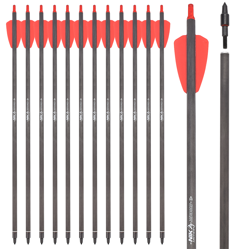 Nika Bogenschießen 113182-02 15Inch ID6.2mm Cobra RX CO2-Kohlenstoff-Armbrustbolzen COBRA-System Crossbow-Jagd