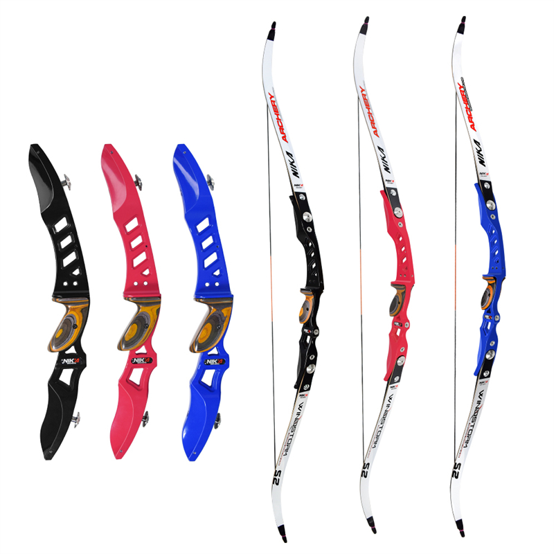 Nika Archery 210018 64inch Rh ilf Recurve Bow Busur Recurve für Outdoor Sport Target Shooting Training