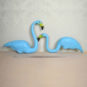 Simulation Kunststoff Blau Flamingo Vögel Gartenarbeit Tierdekorationen Outdoor Supplies