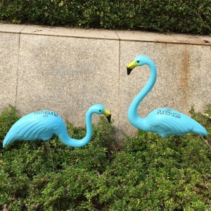 Simulation Kunststoff Blau Flamingo Vögel Gartenarbeit Tierdekorationen Outdoor Supplies