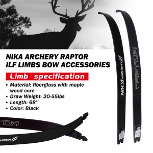 Nika Bogenschießen 270007 25h @ 68inch ILF Bogenschießen Recurve Bow Glied für Recurve Bow Set Zieljagd und Schießen