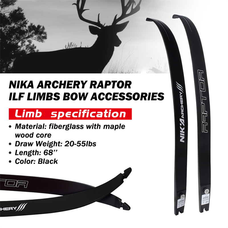 Nika Bogenschießen 270007 25h @ 68inch ILF Bogenschießen Recurve Bow Glied für Recurve Bow Set Zieljagd und Schießen