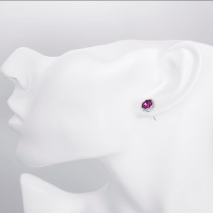 Die koreanische Version der einfachen runden Ohrringe