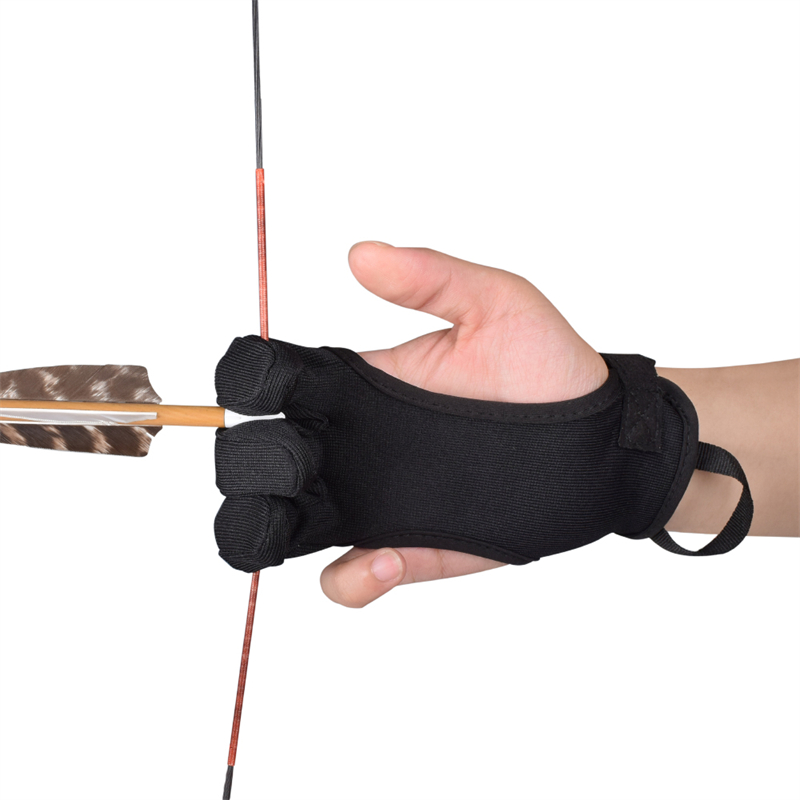 Dehn Außen 42FT08 Finger Glove Nylon Handgefertigte Bogenschiesshandschuh Fingerschutz