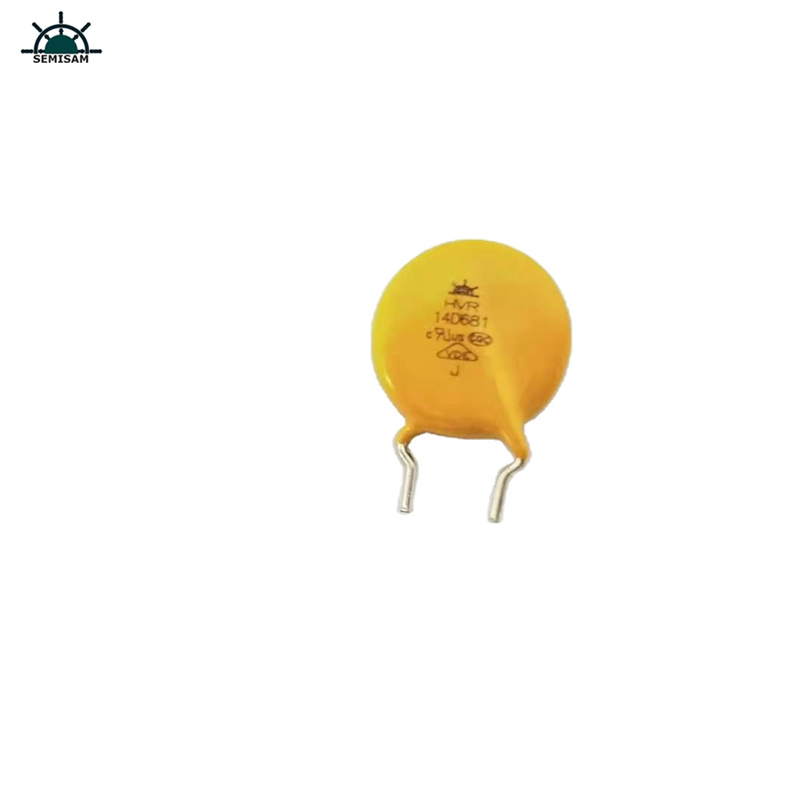 ODM OEM China Surge-Ableiter Schutzgerät gelb Epoxidharz-Durchmesser 14mm 14D681 Zinkoxid-Varistor-Widerstand