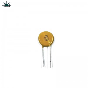 China ODM Electronics-Komponenten, Yellow Mov 20mm HVR20D681K Zinkoxid-Varistor für Stromversorgungsgeräte