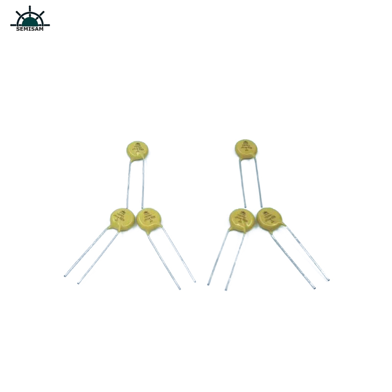 China ODM-Elektronikkomponenten, gelber MOV 10mm 10D561 560V Zinkoxid-Varistor (Movetaloxid-Varistor)