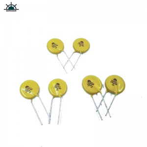 China ODM große Macht, Schutzhonne gelb MOV 20mm 10% HVR20D681K Zinkoxid-Varistor für Stromversorgungsgeräte