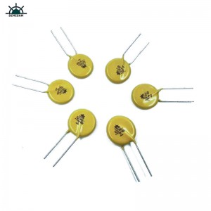 China ODM große Macht, Schutzhonne gelb MOV 20mm 10% HVR20D681K Zinkoxid-Varistor für Stromversorgungsgeräte