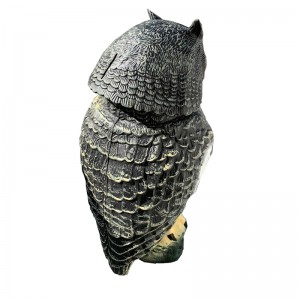 Kunststoff rotierende Kopf simulierte Eule Ornamental Outdoor Jagd Locke Rasen Patio Vogel Dekoration Pest Abwehrende Gartenschutz