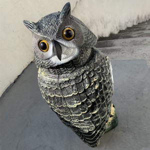 Kunststoff rotierende Kopf simulierte Eule Ornamental Outdoor Jagd Locke Rasen Patio Vogel Dekoration Pest Abwehrende Gartenschutz