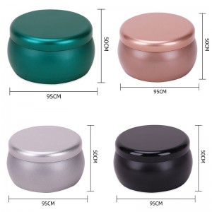 Benutzerdefinierte umweltfreundliche Mattschwarzes leeres Kerzenglas mit Lid95 * 50mm