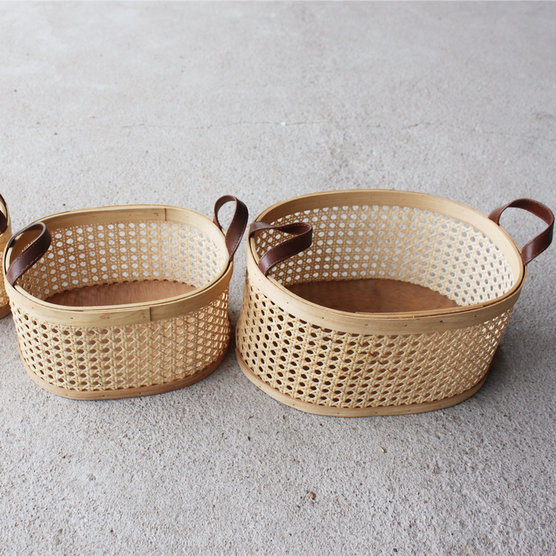 Lattice Rattan Lagerkorb