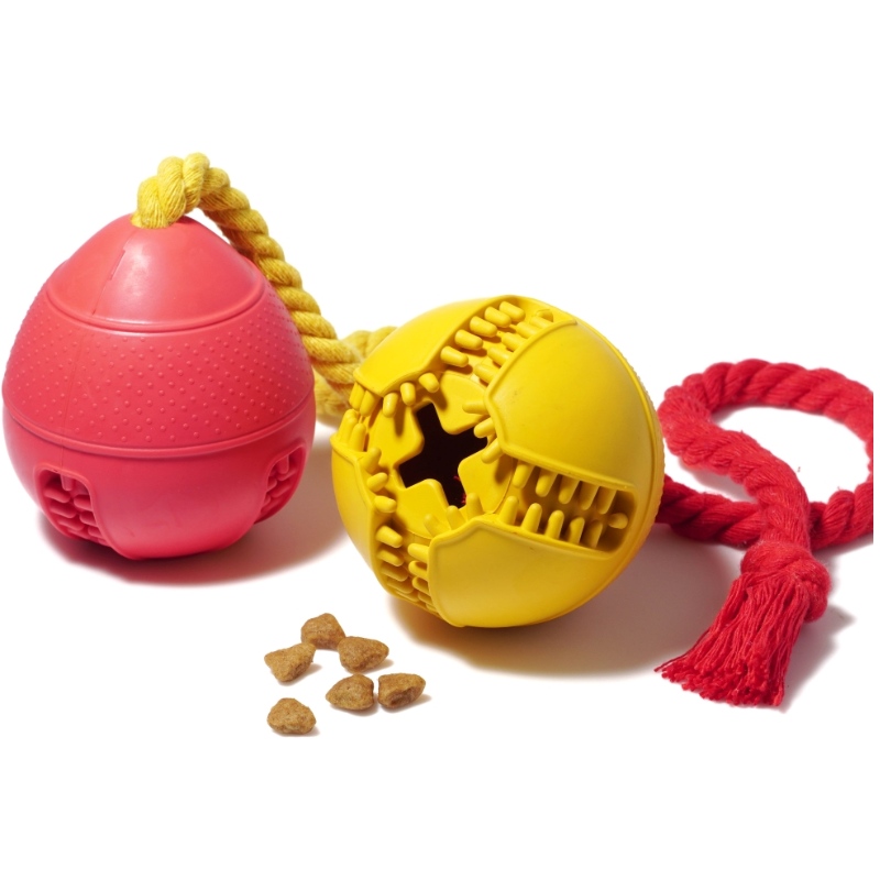 Gummi-undichtendes Snack-Hundespielzeug