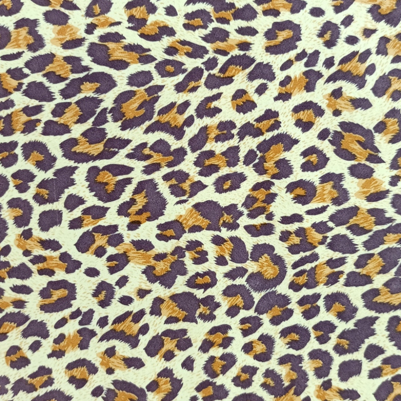 Recyceln Sie Polyester-Leopard-Druck