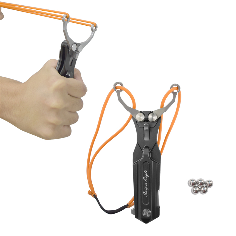 Elong Outdoor 360001 Multifunktions Aluminium Slingshot Klapparmmesser für Überlebens- und Jagd im Freien