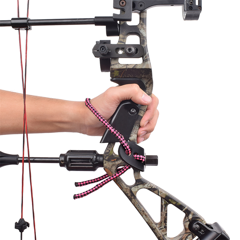 Elong Outdoor 470019 Handgelenkschlingringe Rosa Farbe Leder Metall Gretet Bogenschießen Compound Bow-Schießen mit