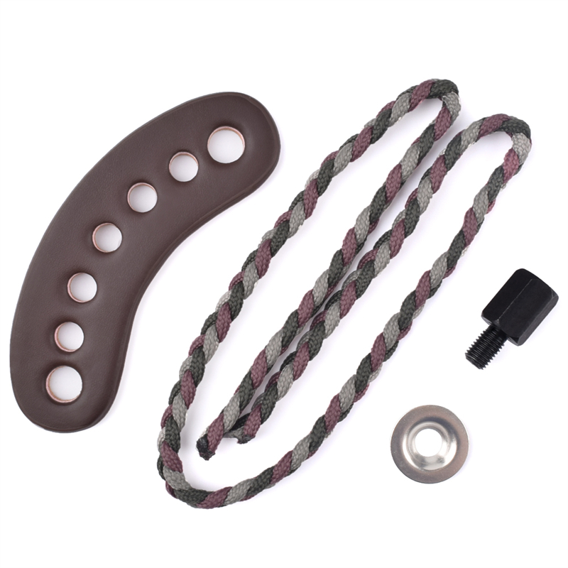 Elong Outdoor 470011 Handgelenkschlinger Leder Metall Gretet graue Farbe für Bogenschießenverbindung Bugschießen