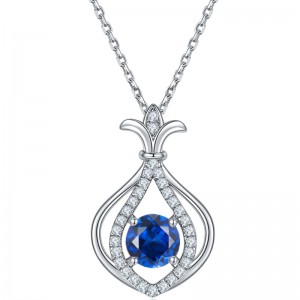 Neue Modeschmuck 925 Sterling Silber Rhodium plattiert Kubikzircon Anhänger Halskette Für Frauen Geschenk