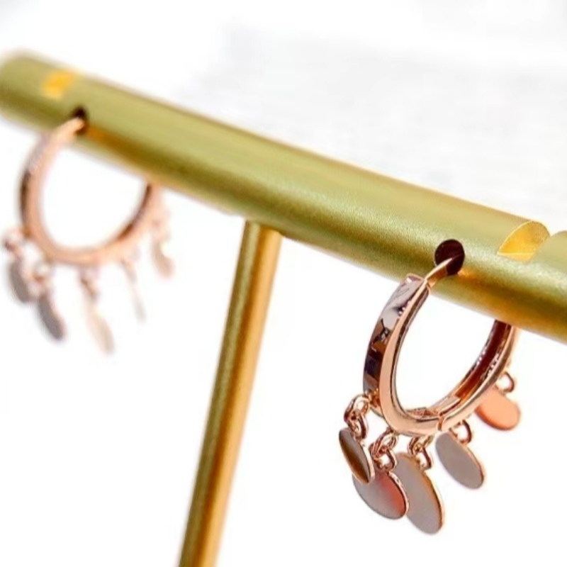 Tuochen Schmuck Fabrik Neues Design 18 Karat Gelb/rose Gold Ohrring Set Geschenk für Frauen