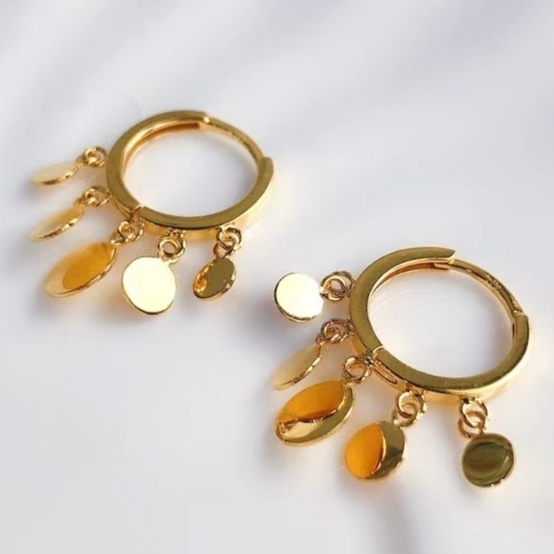 Tuochen Schmuck Fabrik Neues Design 18 Karat Gelb/rose Gold Ohrring Set Geschenk für Frauen