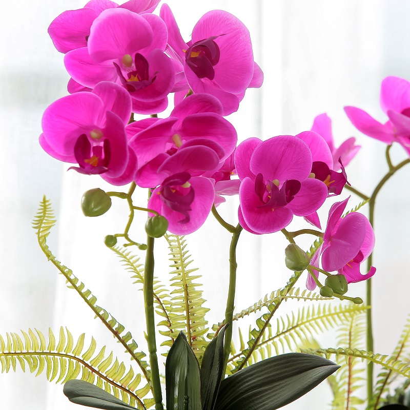 Heißer Verkauf roter potter künstlicher Orchidee mit hoher Qualität