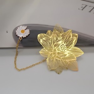 Werbeaktion Messing Lesezeichen Werbung Gold ausgehöhlt Logo Souvenir Metal Lesezeichen