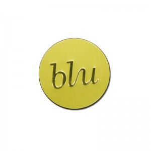 Goldenes geätztes Aluminium-Parfüm-Flaschenetikett