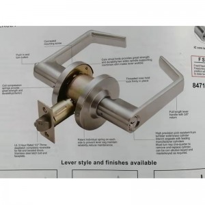 7205 Klasse 2 Gewerbe Duty Office Door Keyed Lever Lockset, Satin Chrome Finish