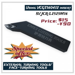 EMET-Schneidwerkzeuge, externe Drehwerkzeuge, Gesichtsdrehwerkzeuge, Stahldrehwerkzeuge, SVJCR2525M16, SVJC/SVJP, SVQC/SVQP, SVHC/SVHP, SVLC/SVLP, SVVC/SVVP, SVXC/SVXP, SVZC/SVZP, VCGT16, VCGT22 , Vppt22.