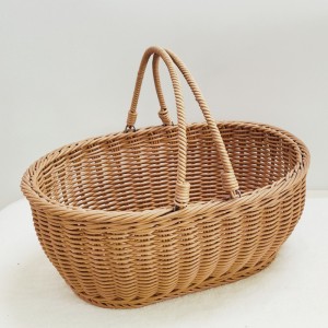 Exquisiter handverpackter ovaler Rattan-Korb