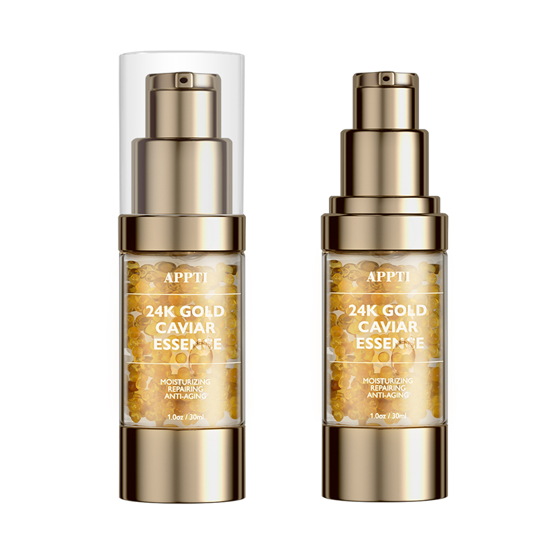 Fabrik Großhandel Whitening 24k Gold Kaviar Serum Organische Anti Aging Aufhellung Falten Straffung Kollagen Serum