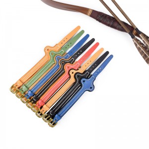 Elongarrow 420030 Handgelenkband für Bogenschießen Daumenrüstung